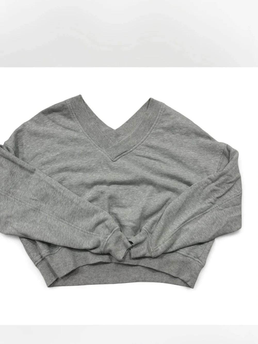 aerie V-Neck Relaxed Sweater in Light Taupe - Picture 2 of 2